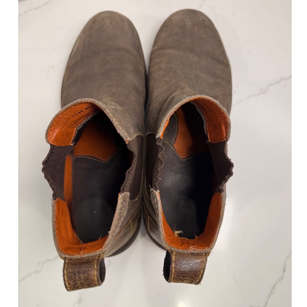 Born Mens Brown Leather Suede Chelsea Boots Distressed Ankle H43716 Size 13 - Picture 4 of 7